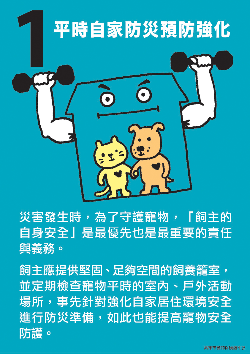 『你準備好了嗎?』高雄市寵物防災黃金60小時SOP教你如何一同與寵物避難防災 圖片集錦，共 6 張